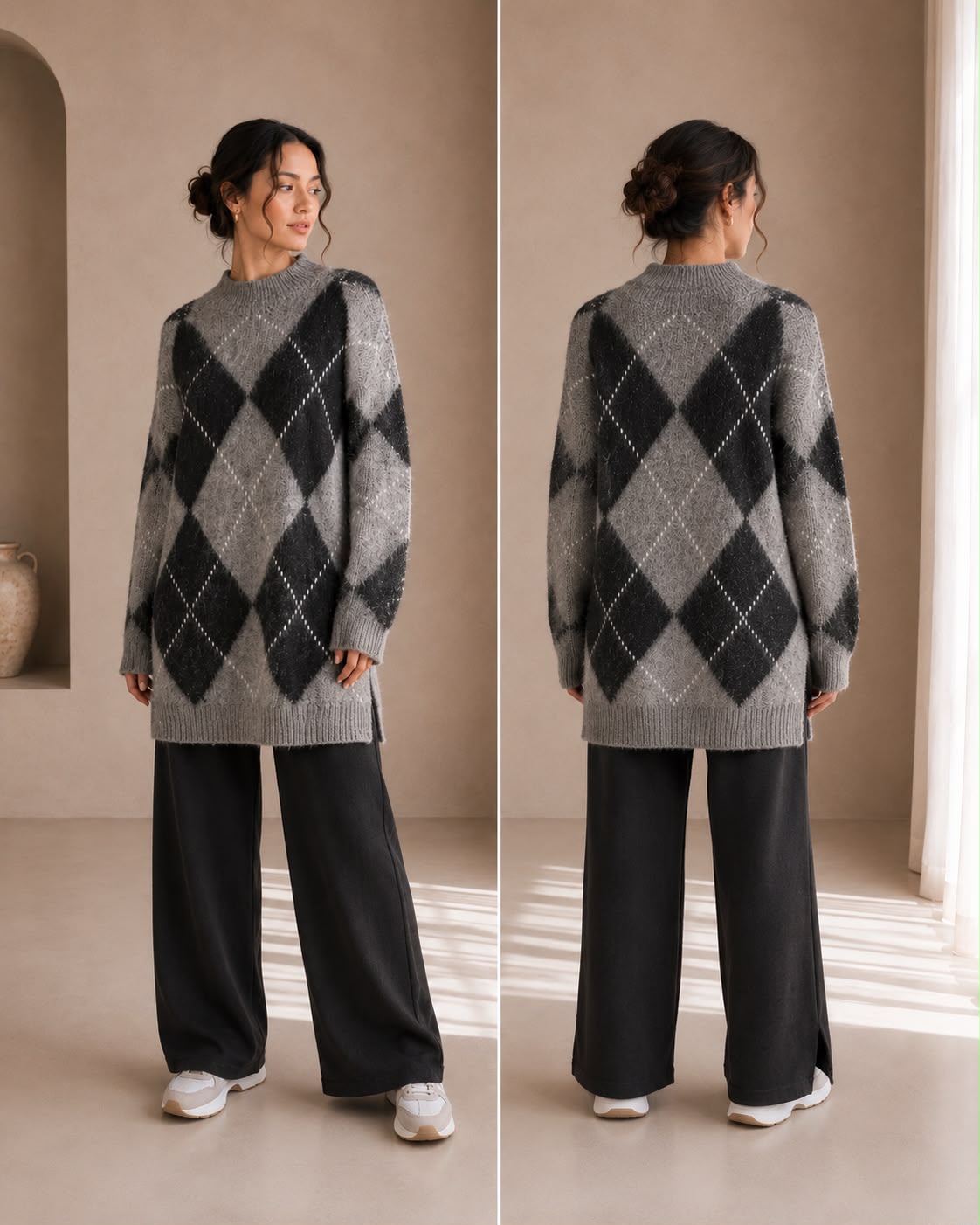 Aveline Argyle Knit