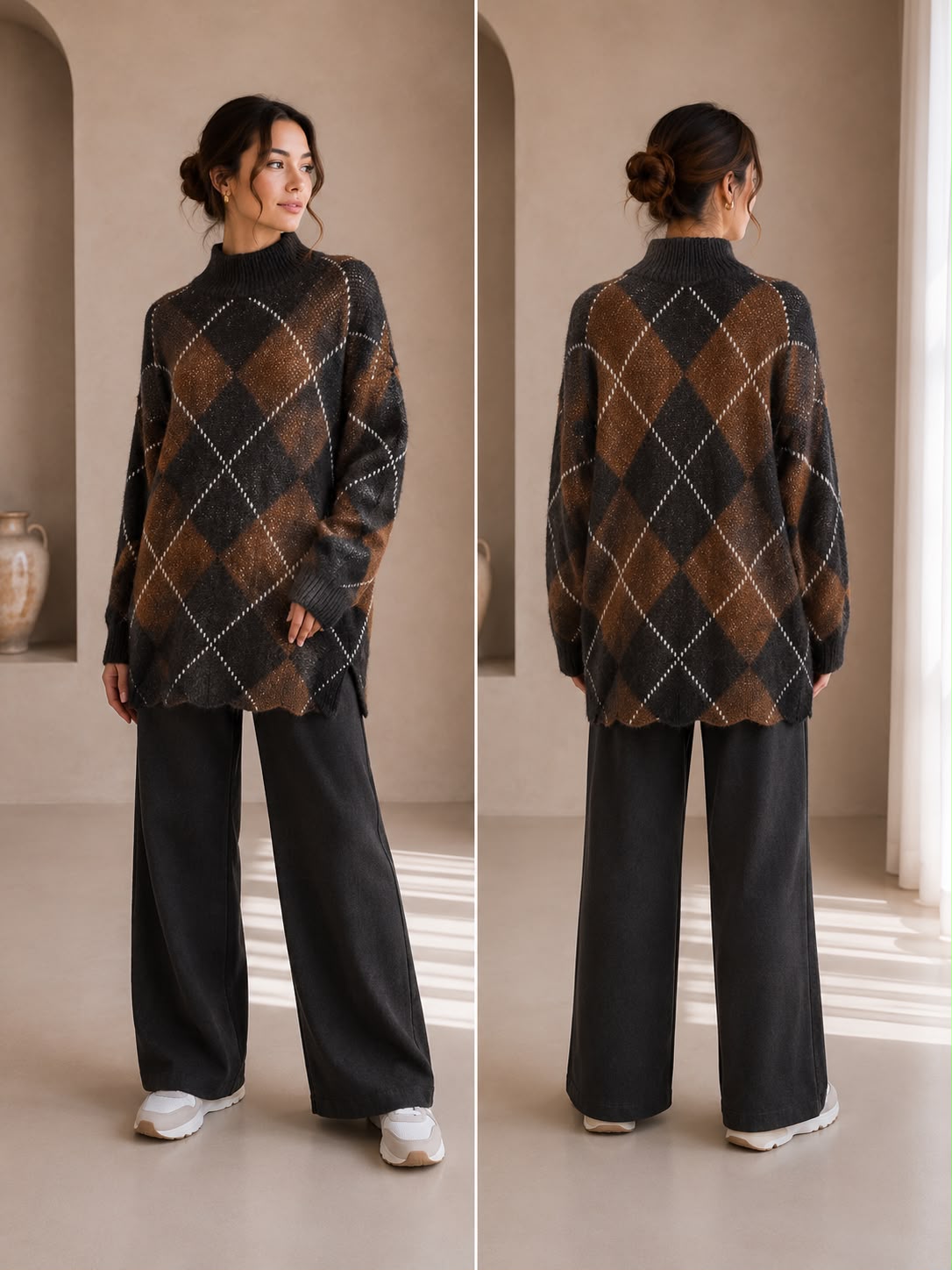 Aveline Argyle Knit
