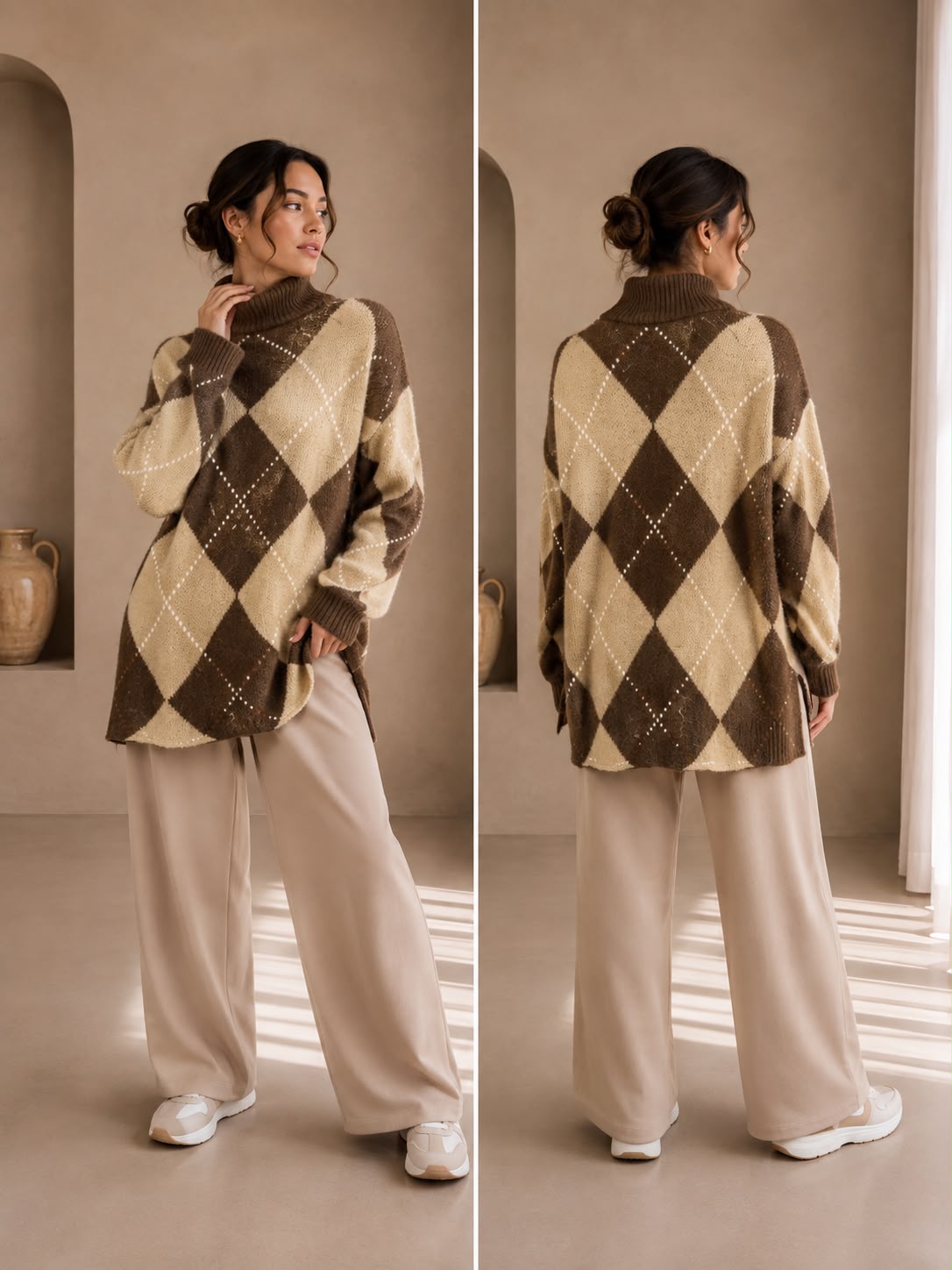 Aveline Argyle Knit